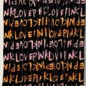 VS PINK Graffiti sherpa blanket RARE